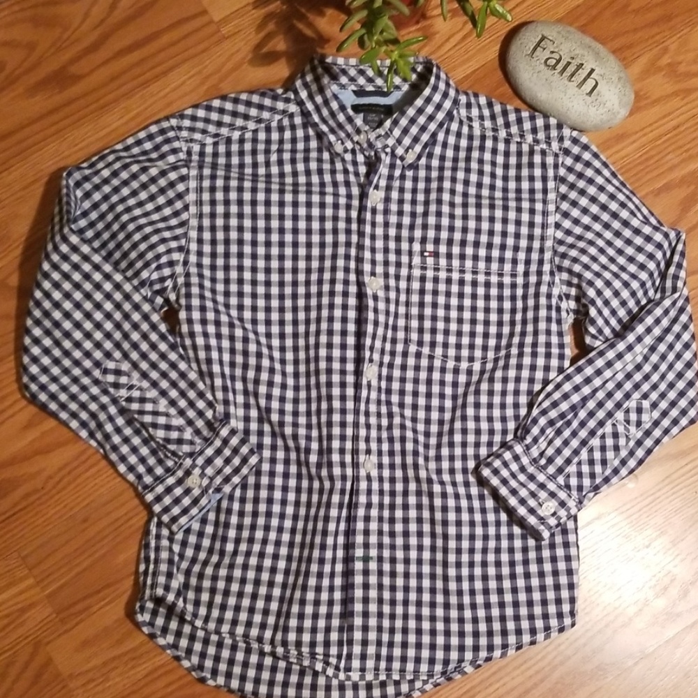 Tommy Hilfiger boys button up‎ shirt s 8/10